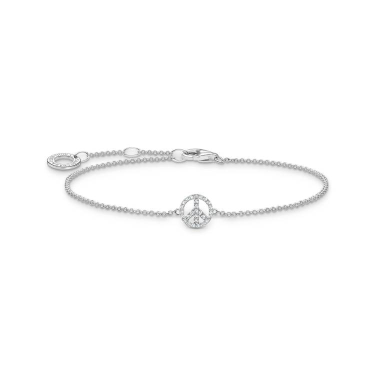 Thomas Sabo Charm Club Sterling Silver Peace Bracelet - Silver