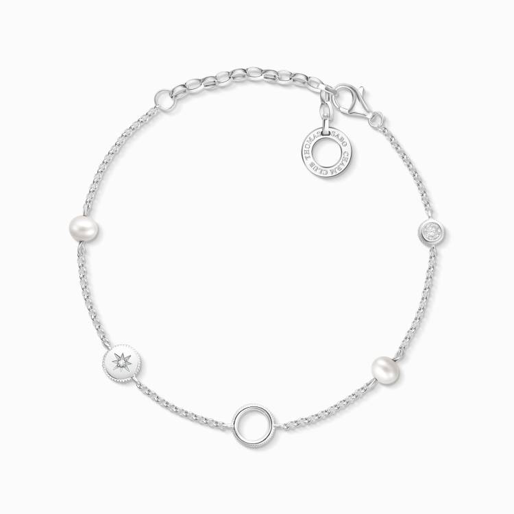 Thomas Sabo Charm Club Sterling Silver Pearl Charm Bracelet