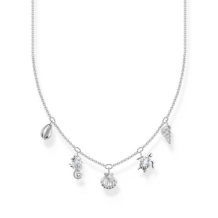 Thomas Sabo Charm Club Sterling Silver Sea Life Necklace - Silver