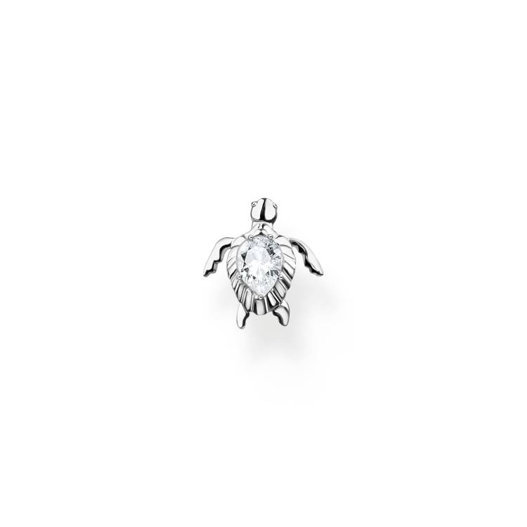 Thomas Sabo Charm Club Sterling Silver Turtle Single Ear Stud - Silver