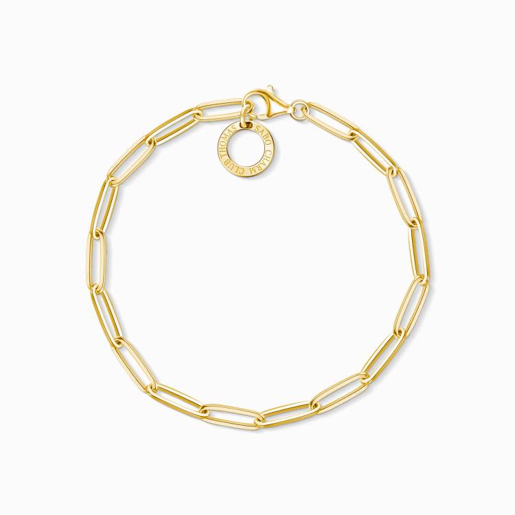 Thomas Sabo Charm Club Yellow Gold Charm Bracelet - 17cm