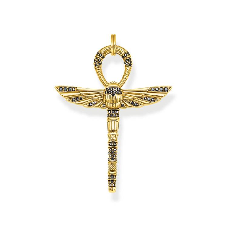 Thomas Sabo Gold Plated Sterling Silver Egyptian Cross Pendant - Gold