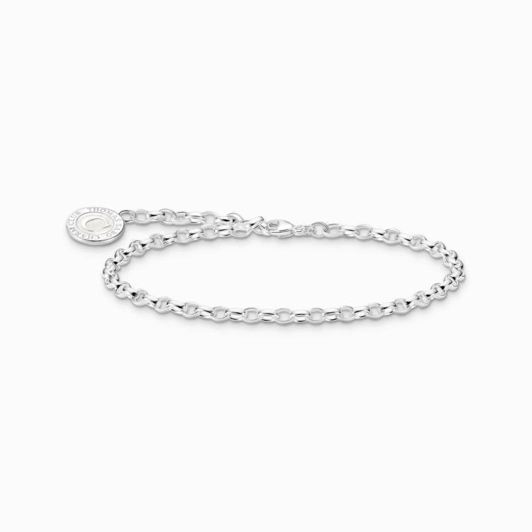 Thomas Sabo Sterling Silver Charmista Member Charm Bracelet with White Coin - 13cm
