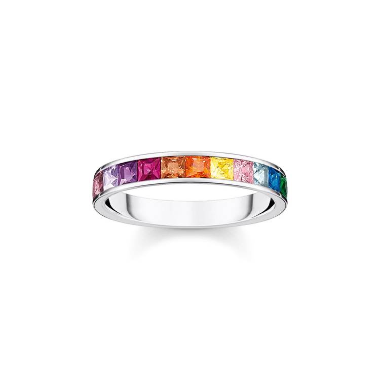 Thomas Sabo Sterling Silver Colourful Stones Ring - 62
