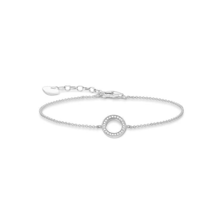 Thomas Sabo Sterling Silver Cubic Zirconia Open Circle Bracelet - Silver
