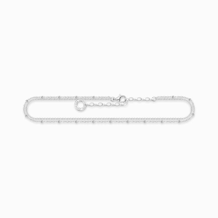 Thomas Sabo Sterling Silver Double Strand Anklet - Silver