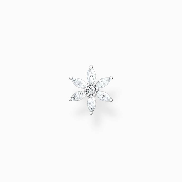 Thomas Sabo Sterling Flower Single Stud Earring - Silver