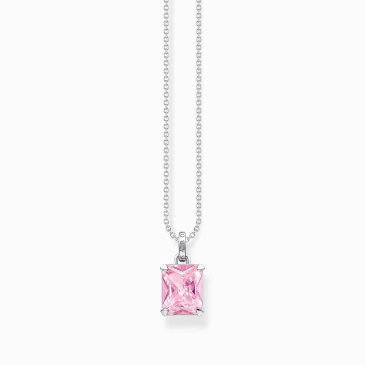Thomas Sabo Sterling Silver Pink Stones Necklace