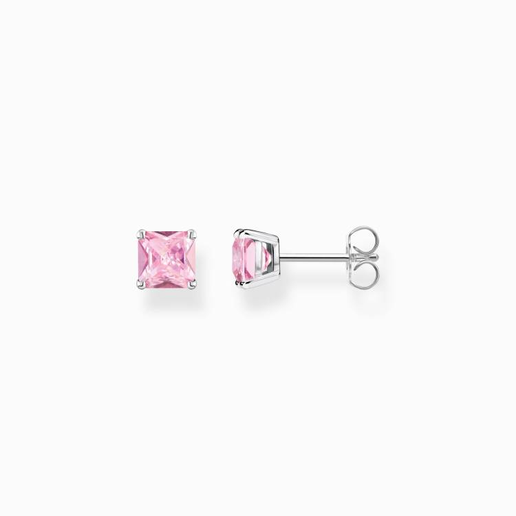 Thomas Sabo Sterling Silver Pink Stud Earrings