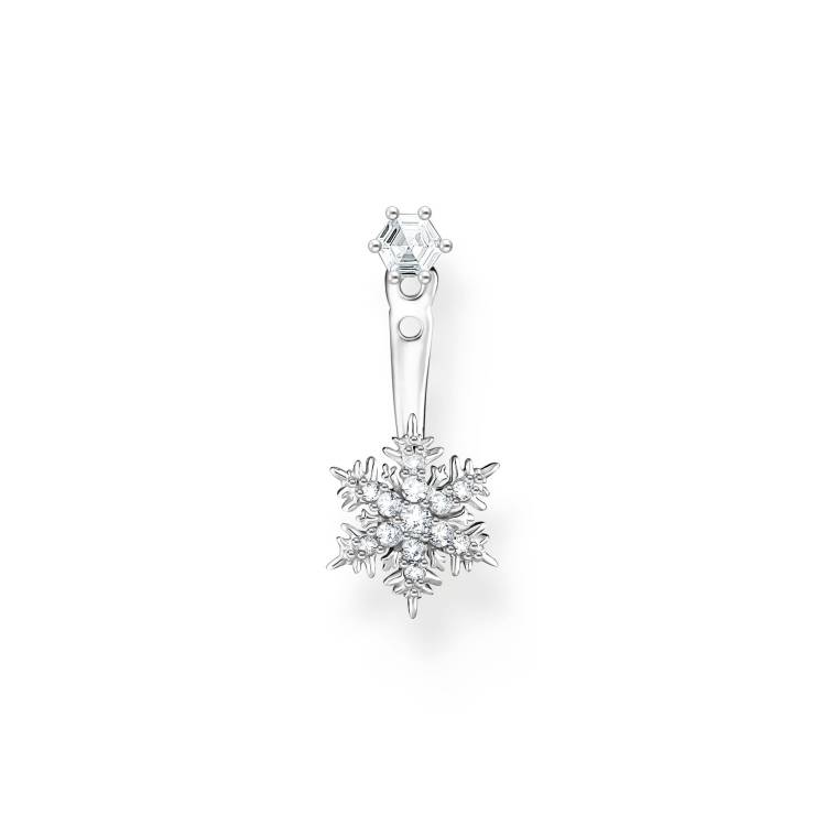 Thomas Sabo Sterling Silver Snowflake Single Stud Earring - Silver