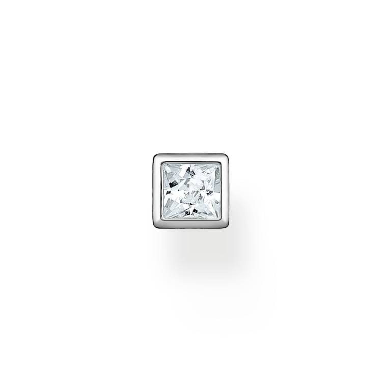 Thomas Sabo Sterling Silver Square Single Stud Earring - Silver