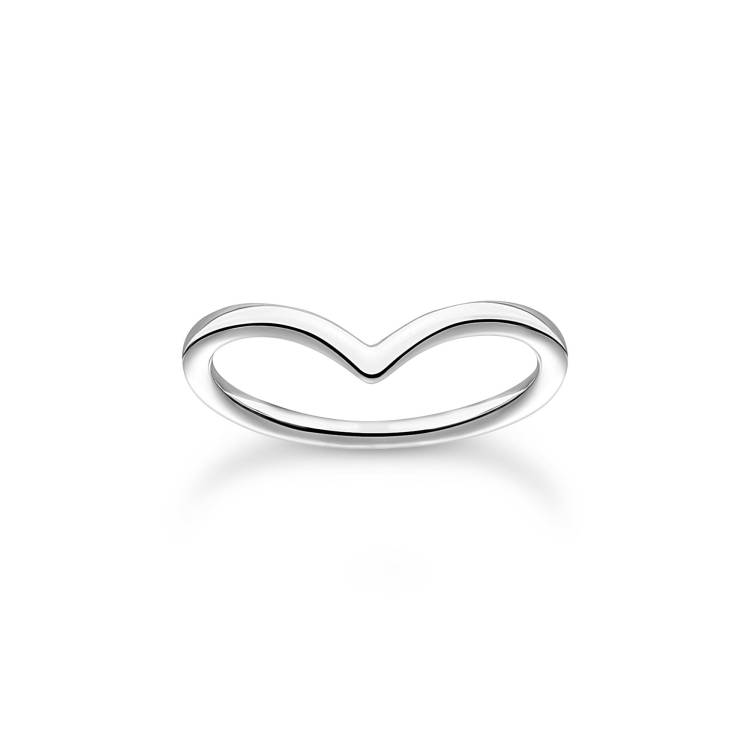 Thomas Sabo Sterling Silver V-Shape Ring - 56