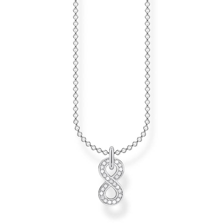 Thomas Sabo Sterling Silver White CZ Infinity Necklace