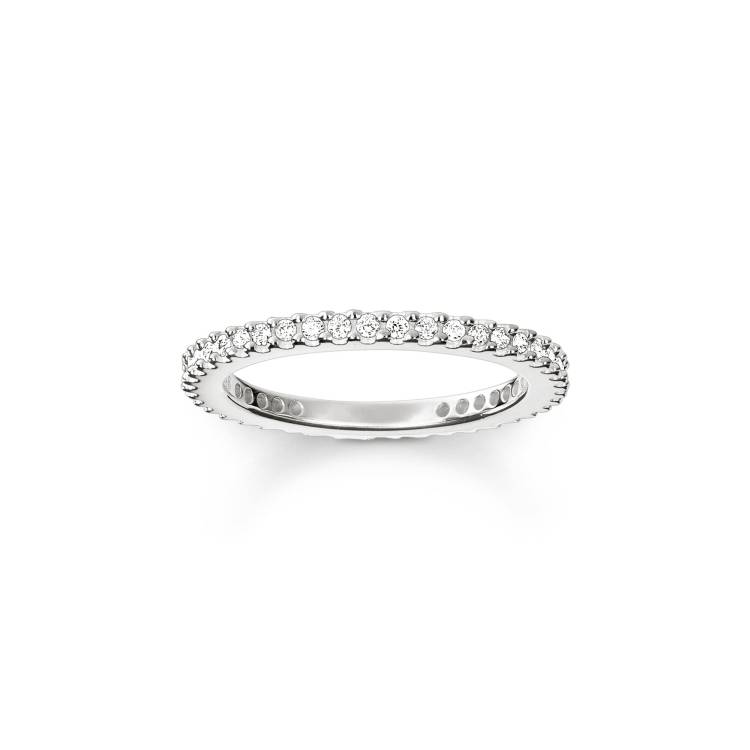 Thomas Sabo Sterling Silver White CZ Pave Eternity Ring - 46