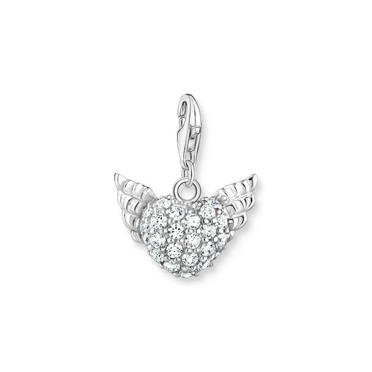 Thomas Sabo Sterling Silver Winged Heart Charm - Silver
