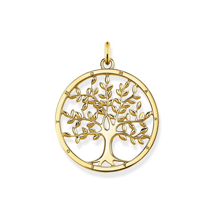 Thomas Sabo Sterling Silver Yellow Gold Plated Tree Of Love Pendant