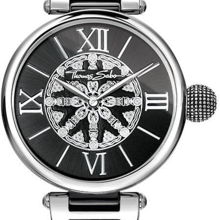 Thomas Sabo Watch Karma Beads Ladies - Black