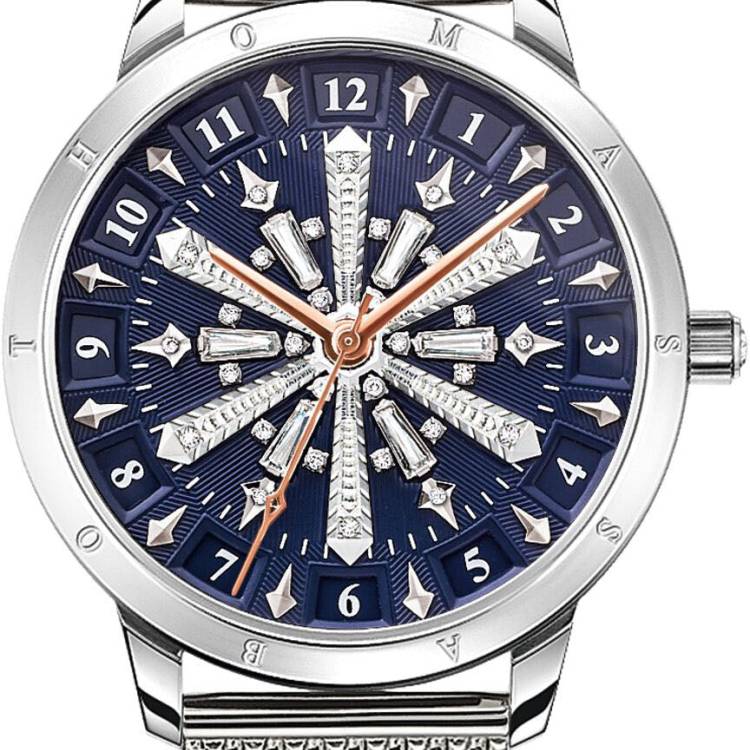 Thomas Sabo Watch Snowflakes 3D Optics Blue Silver Ladies - Blue