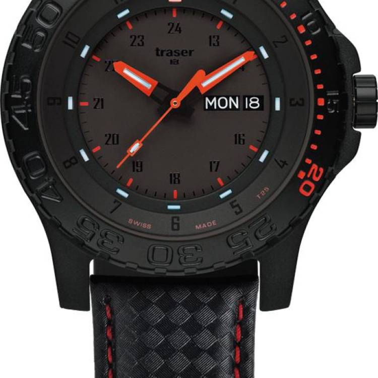 Traser H3 Watch Tactical Adventure P66 Red Combat - Black