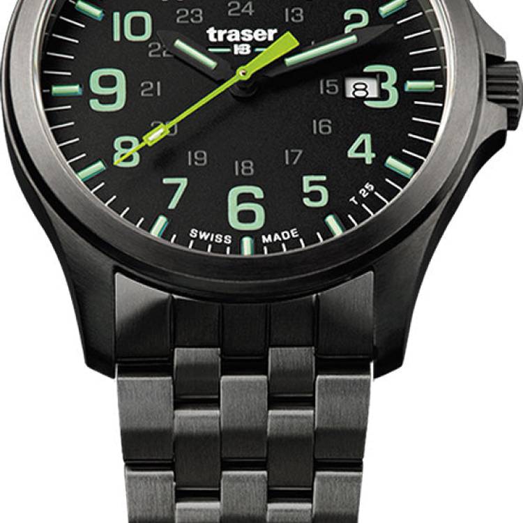 Traser H3 Watch Active Lifestyle P67 Officer Pro GunMetal Black/Lime - Black