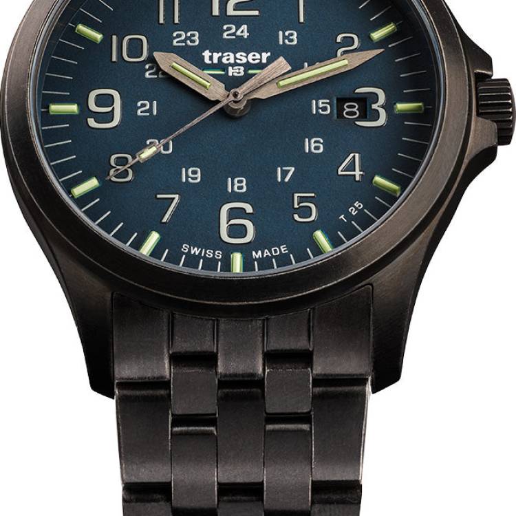 Traser H3 Watch Active Lifestyle P67 Officer Pro GunMetal Blue - Blue