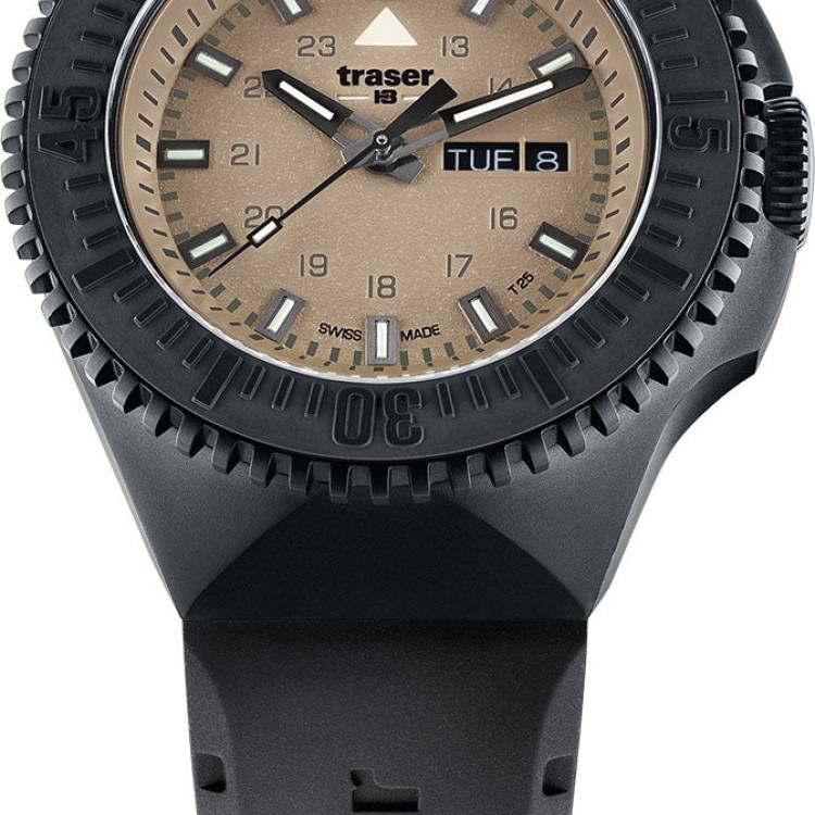 Traser H3 Watch P69 Black Stealth Sand Rubber - Brown