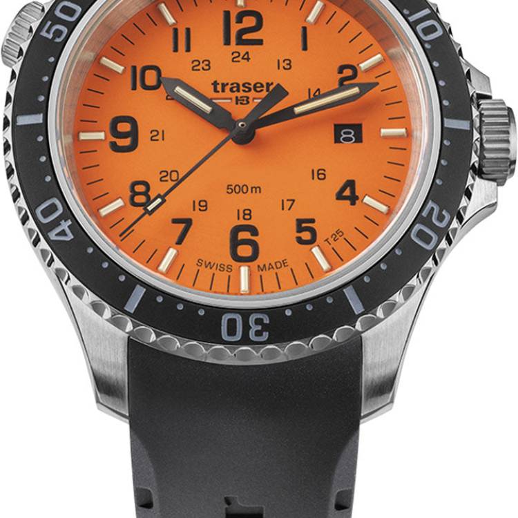 Traser H3 Watch P67 Diver Orange Rubber - Orange