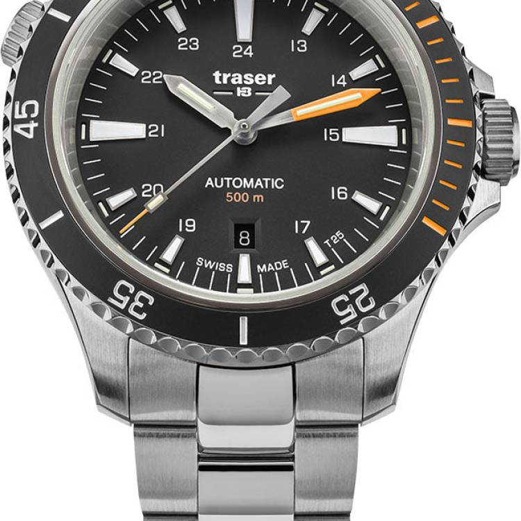 Traser H3 Watch P67 Diver Automatic Black Bracelet - Black