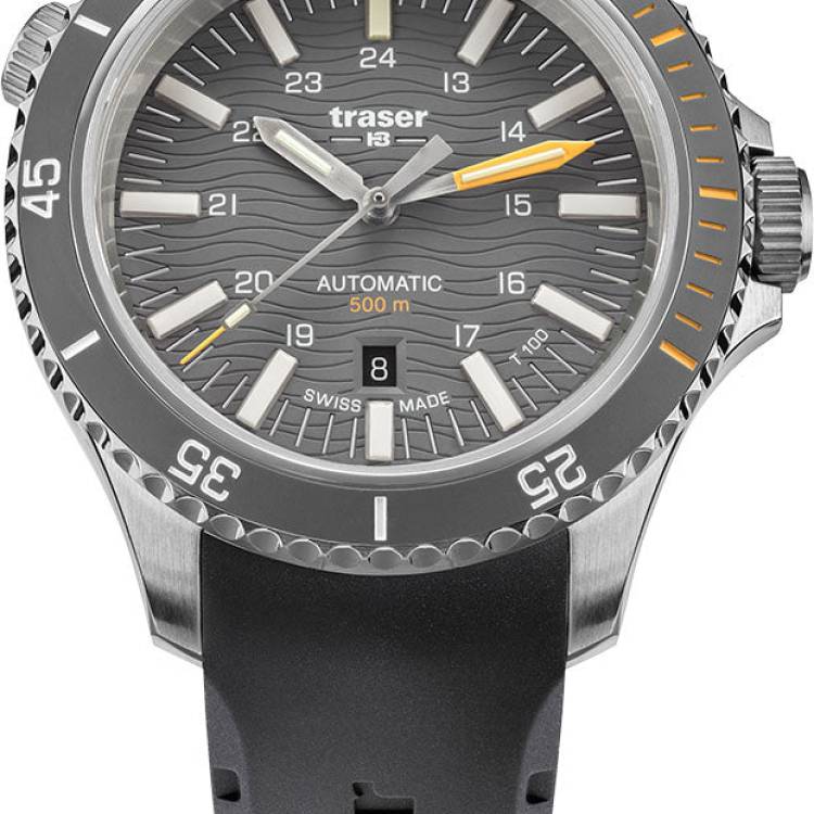 Traser H3 Watch P67 Diver Automatic T100 Grey Rubber