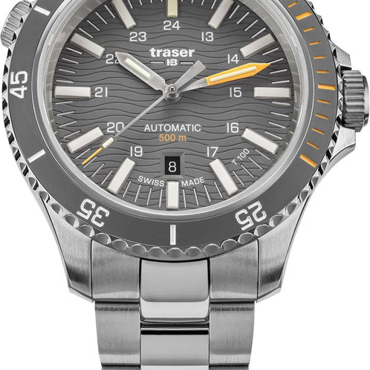 Traser H3 Watch P67 Diver Automatic T100 Grey Bracelet
