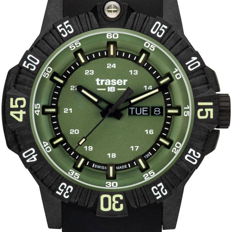 Traser H3 Watch Tactical P99 Q Green Rubber - Green