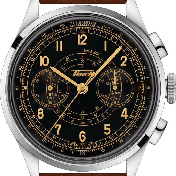 Tissot Watch Heritage Telemeter Mens - Black