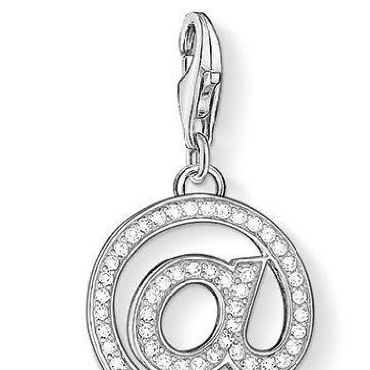 Thomas Sabo Charm Club Sterling Silver White Zirconia @ Charm D - Silver