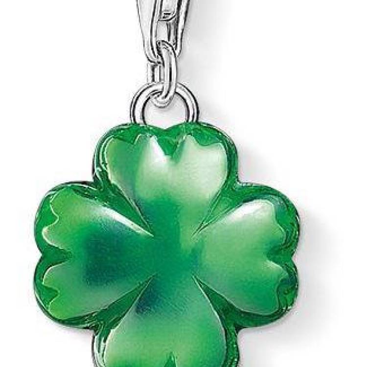Thomas Sabo Charm Club Sterling Silver Balloon Cloverleaf Charm D - Silver