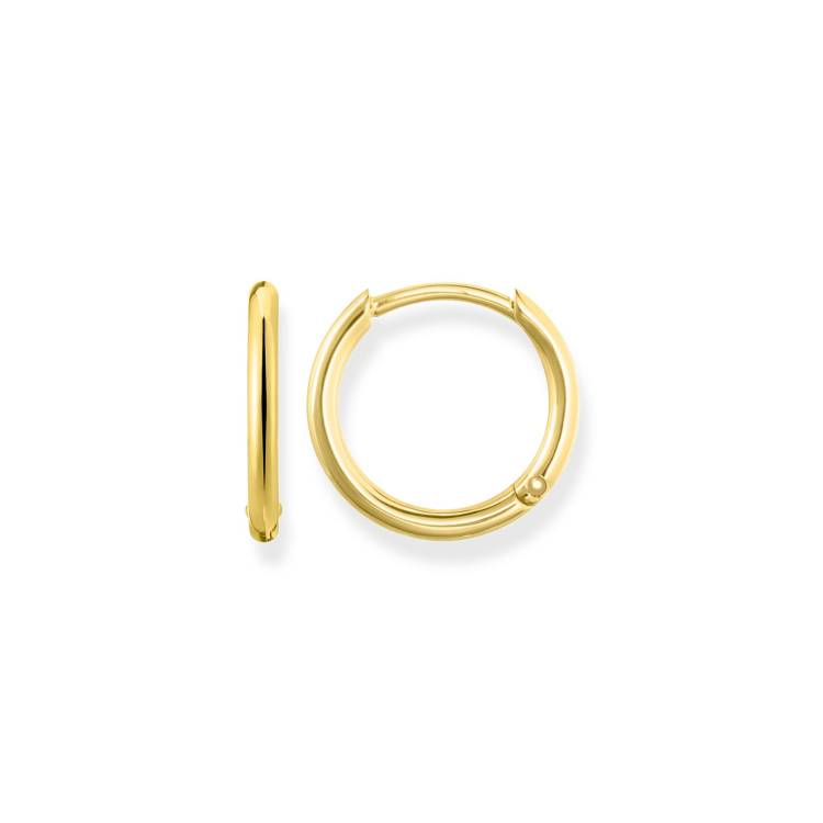 Thomas Sabo Yellow Gold Plated Sterling Silver Small Hoop Earrings - Silver