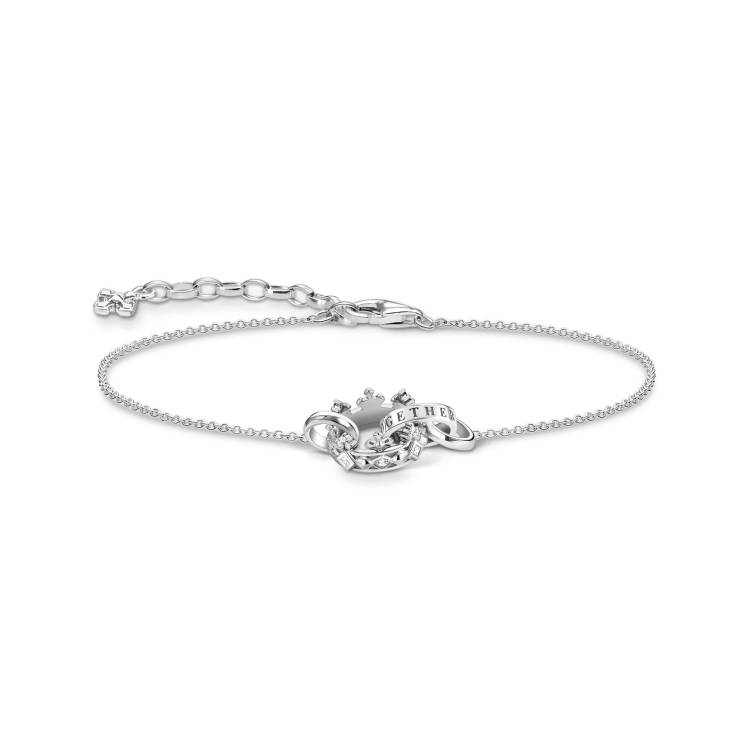 Thomas Sabo Crown Sterling Silver Forever Together Bracelet - Silver