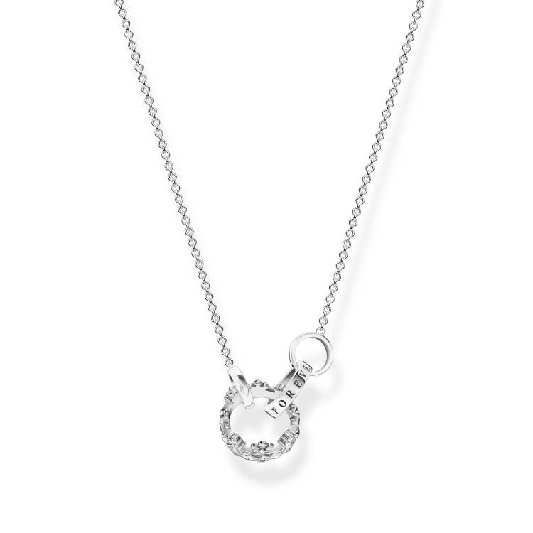 Thomas Sabo Crown Sterling Silver Forever Together Necklace - Silver