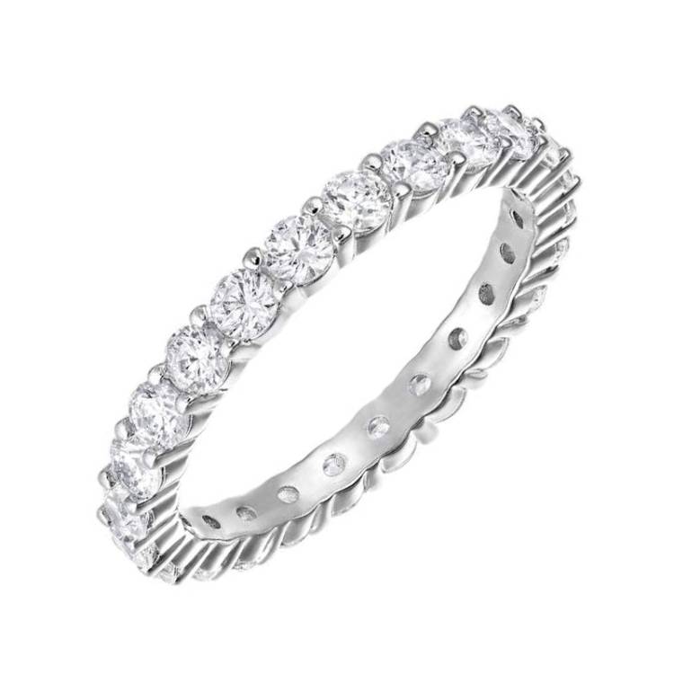 Swarovski Vittore White Rhodium Plated XL Ring - 50