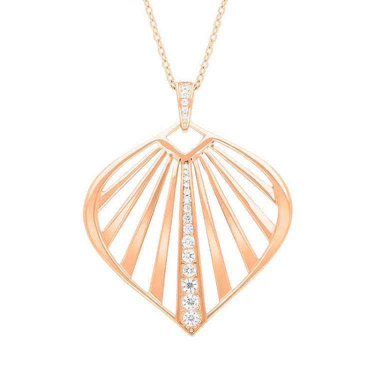 Vixi Jewellery Sunbeam Rose Gold Necklace D - Silver