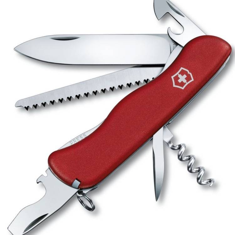 Victorinox Swiss Army Large Pocket Knife Forester Red - Silver