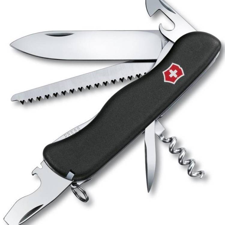 Victorinox Swiss Army Large Pocket Knife Forester Black - Silver