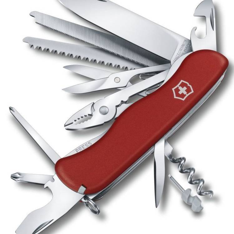 Victorinox Swiss Army Large Pocket Knife Work Champ - Silver