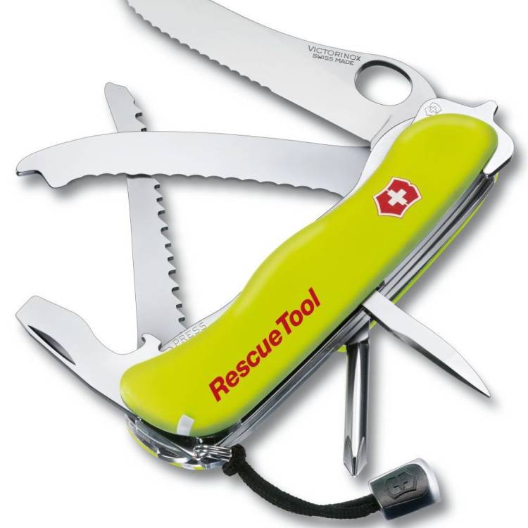 Victorinox Swiss Army Large Pocket Knife Rescue Tool - Silver