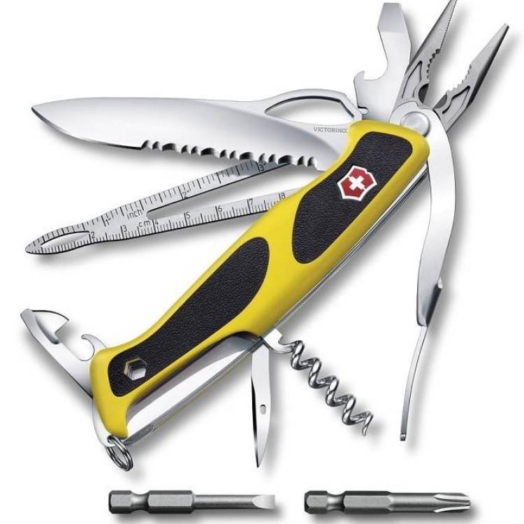 Victorinox Swiss Army Large Pocket Knife Rangergrip Boatsman - Silver