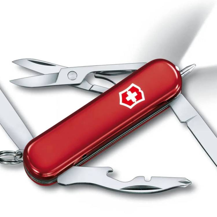 Victorinox Small Pocket Knife Midnight Manager Red