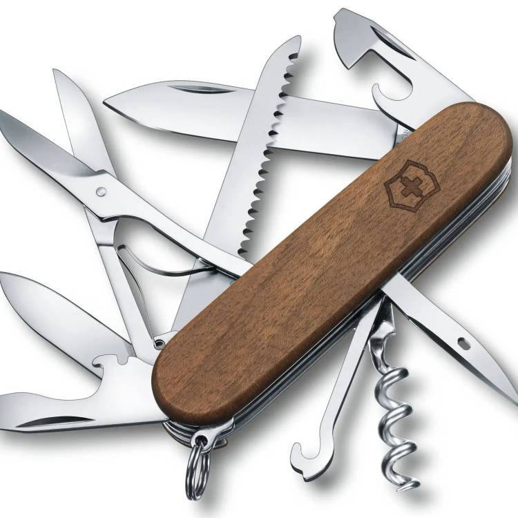 Victorinox Medium Pocket Knife Huntsman Wood Wood