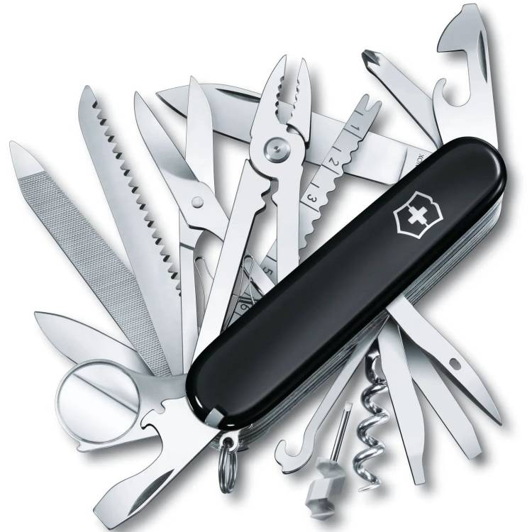 Victorinox Medium Pocket Knife Swiss Champ Black