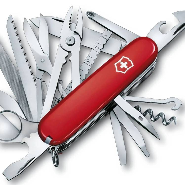 Victorinox Medium Pocket Knife Swiss Champ Red