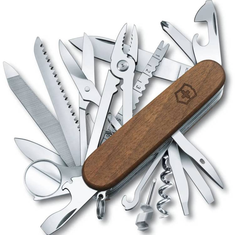 Victorinox Medium Pocket Knife Swiss Champ Wood