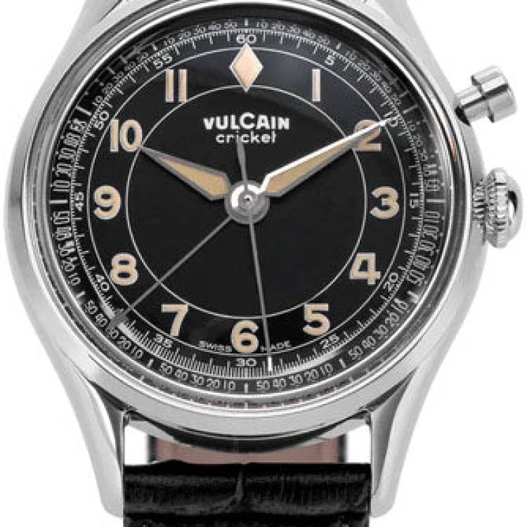 Vulcain Watch Cricket Classique 36mm Black Khaki Numbers